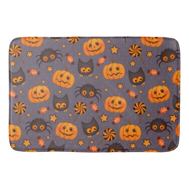 Tapis De Bain Arrière - plan mignon de pourpre de motif de (Devant)