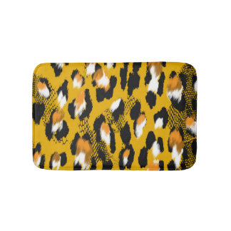 Tapis De Bain Arrière - plan Poster de animal Leopard Texture