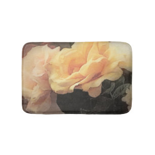 Tapis De Bain arrière - plan vintage floral d'art dans des