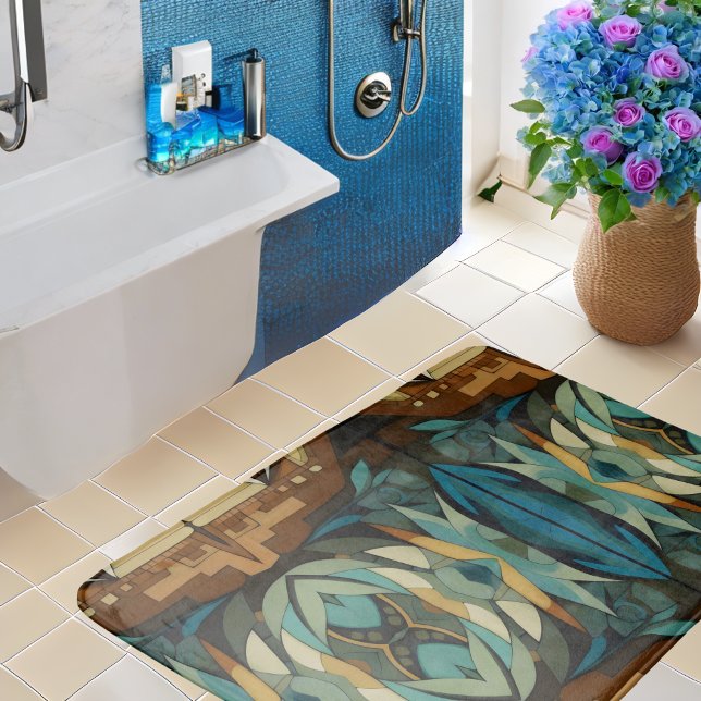 Tapis De Bain Art Déco inspiré Cubiste Abstrait 8 (Créateur téléchargé)