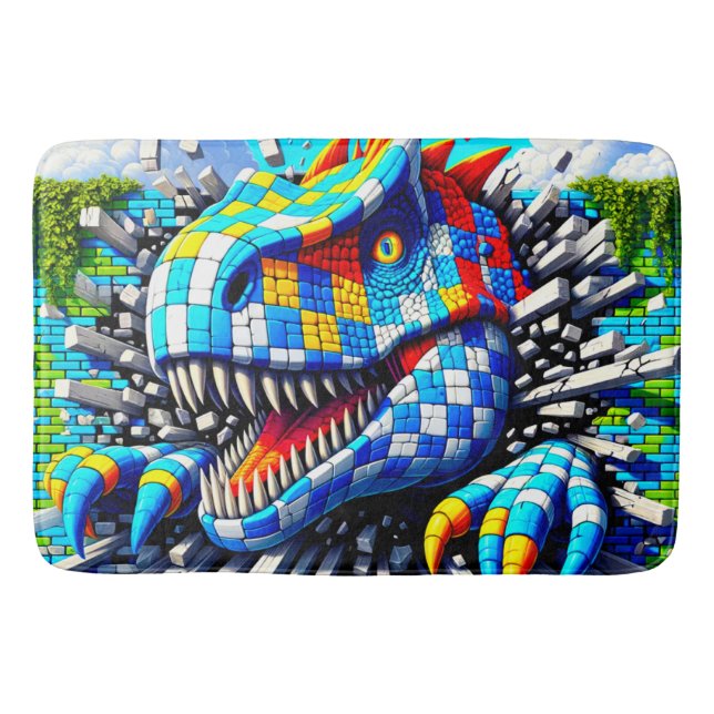 Tapis De Bain Art Dinosaur (Devant)