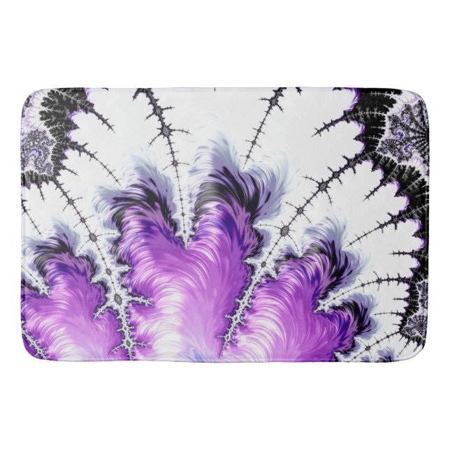 Tapis De Bain Art Fractal moderne coloré (Devant)