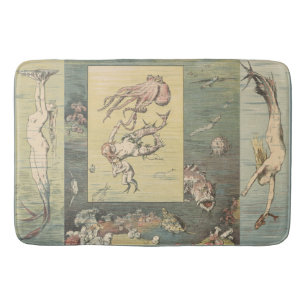 Tapis De Bain Art Nouveau Atlantis Mermaids #60 Bath Mat
