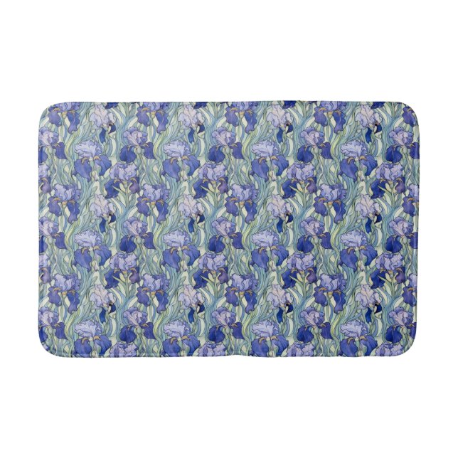 Tapis De Bain Art Nouveau Blue Iris (Devant)