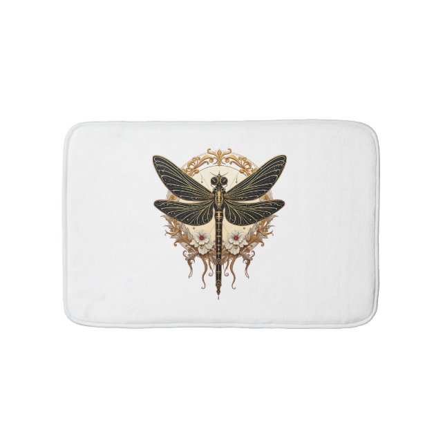 Tapis De Bain Art Nouveau Dragonfly Elegant Steampunk (Devant)