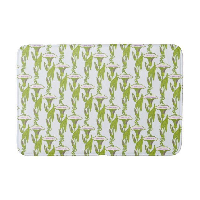 Tapis De Bain Art Nouveau lumière Ipomoea papier peint floral ar (Devant)