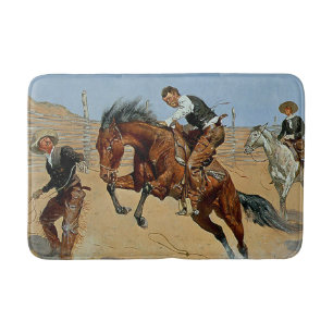 Tapis De Bain Art occidental de Frederick Remington « Tournez-le