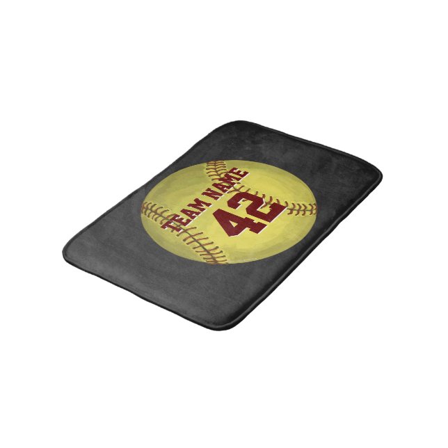 Tapis De Bain Art personnel du softball (Angle)