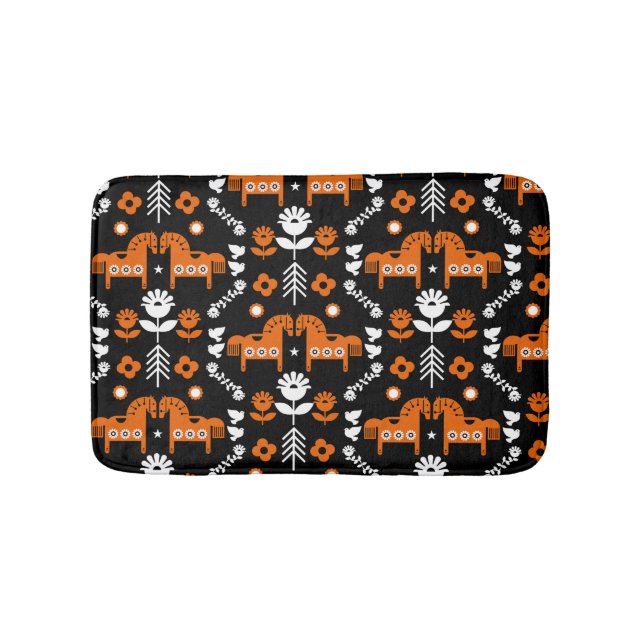 Tapis De Bain Art populaire de cheval scandinave (Devant)