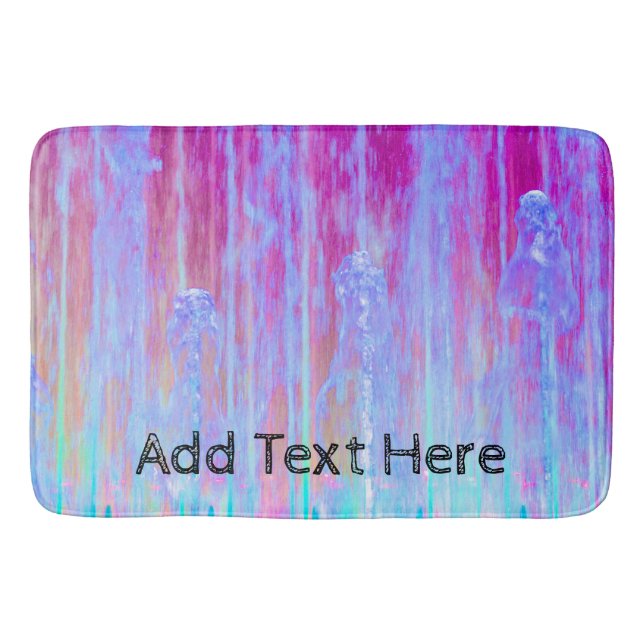Tapis De Bain Art rose, pourpre et bleu de l'eau (Devant)
