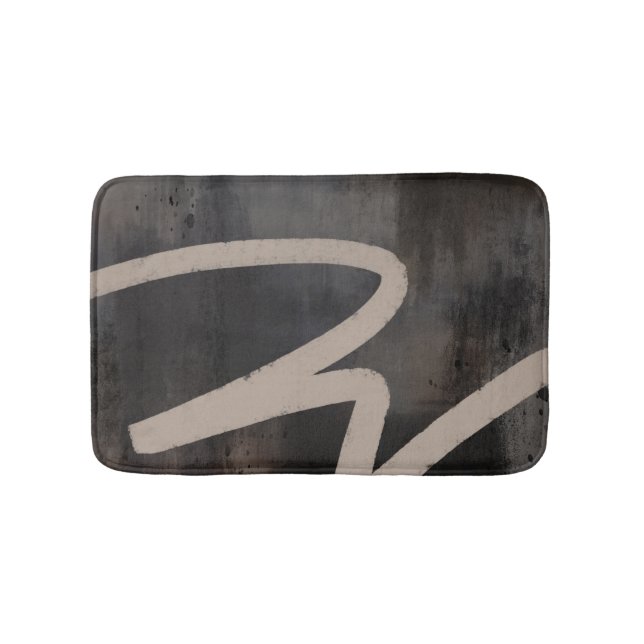 Tapis De Bain Artistique moderne Brown Abstrait (Devant)