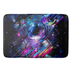 Tapis De Bain Astronaute de l'espace étoilé éclaboussure de coul