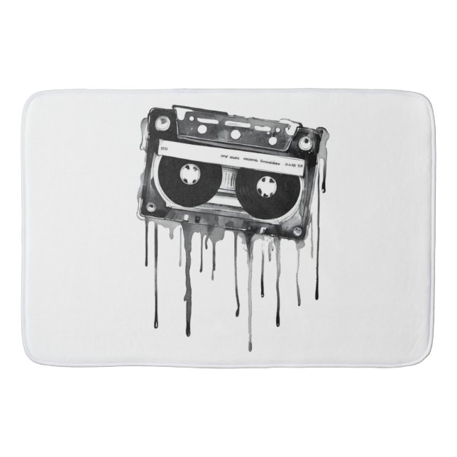 Tapis De Bain audiocassette vintage (Devant)
