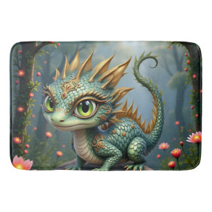 Tapis De Bain Auren – Petit dragon de la forêt émeraude