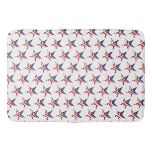 Tapis De Bain Autocollant étoile patriotique rouge blanc et bleu