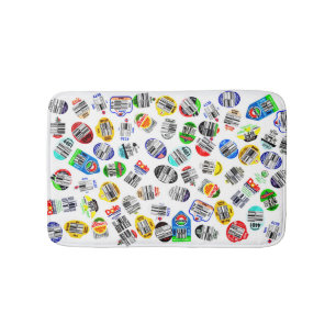 Tapis De Bain Autocollants de code-barres de produits amusants