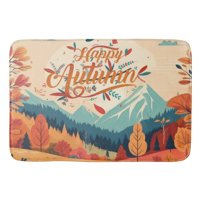 Tapis De Bain Automne/Automne/feuille/coloré (Devant)