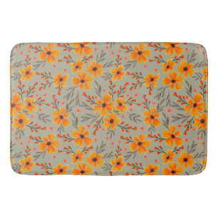 Tapis De Bain Automne Automne Floral Motif Sage Vert