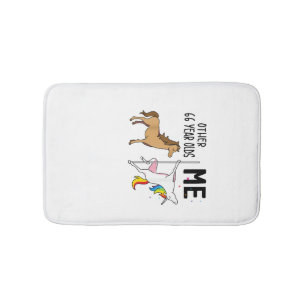 Tapis De Bain Autres cadeaux de licorne 66 ans anniversaire et m