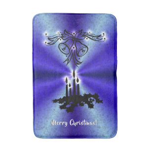 Tapis De Bain Avent, Artdeco de Noël sur Blue Green Rainbow