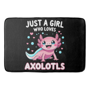 Tapis De Bain Axolotl Kawaii Juste Une Fille Qui Aime Les Axolot