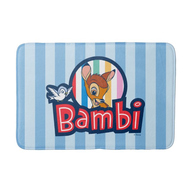 Tapis De Bain Badge bambou rayé (Devant)