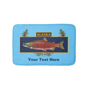 Tapis De Bain Badge du pêcheur de combat de l'Alaska