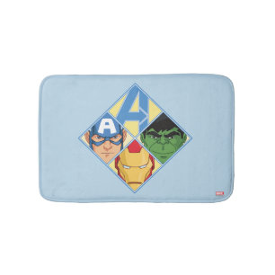 Tapis De Bain Badge Visage des Avengers