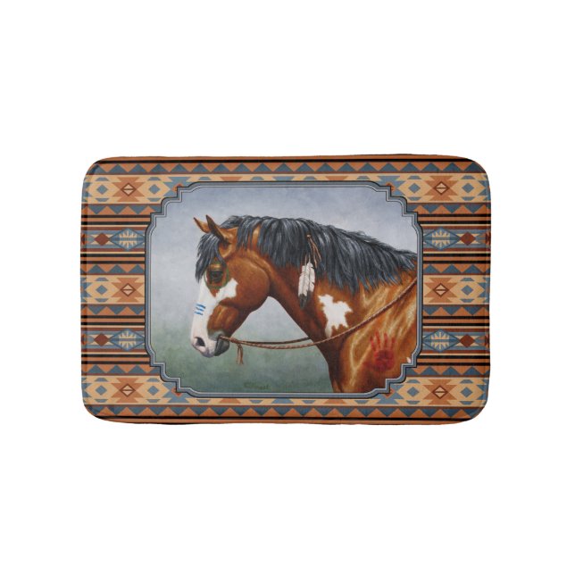 Tapis De Bain Baie Pinto War Horse Design Sud-Ouest (Devant)