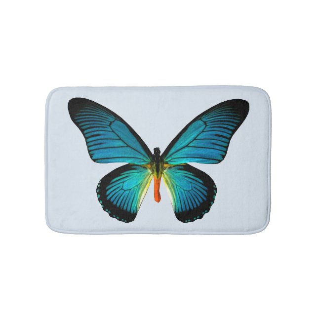 Tapis De Bain Bain à papillon bleu (Devant)