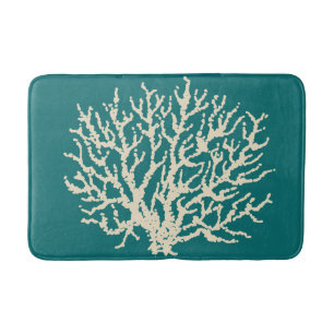 Tapis De Bain Bain bleu turquoise Mat Salle de bain Ruban