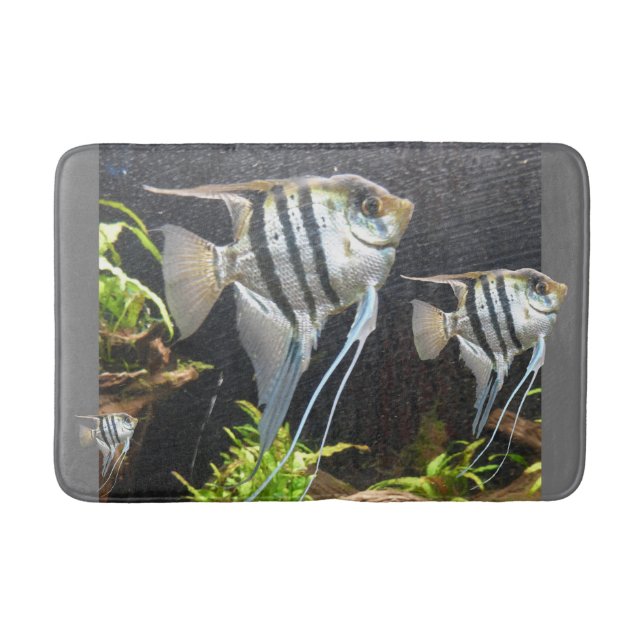 Tapis De Bain Bain de poisson à rayures tropicales (Devant)
