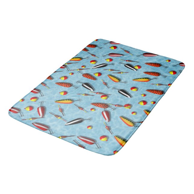 Tapis De Bain Bain Mat - Bobs de pêche et leurres (Angle)