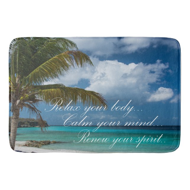 Tapis De Bain Bain Mat/Plage tropicale avec devis (Devant)