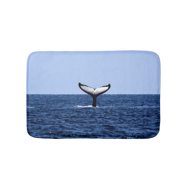 Tapis De Bain Baleine à bosse en océan (Devant)