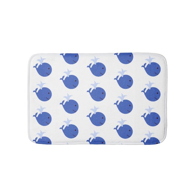 Tapis De Bain Baleine bleue Shiplap Salle de bain Enfants Bain M (Devant)