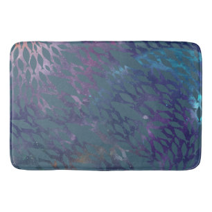 Tapis De Bain Baleine de requin-requin ombragé sur galaxie en pe
