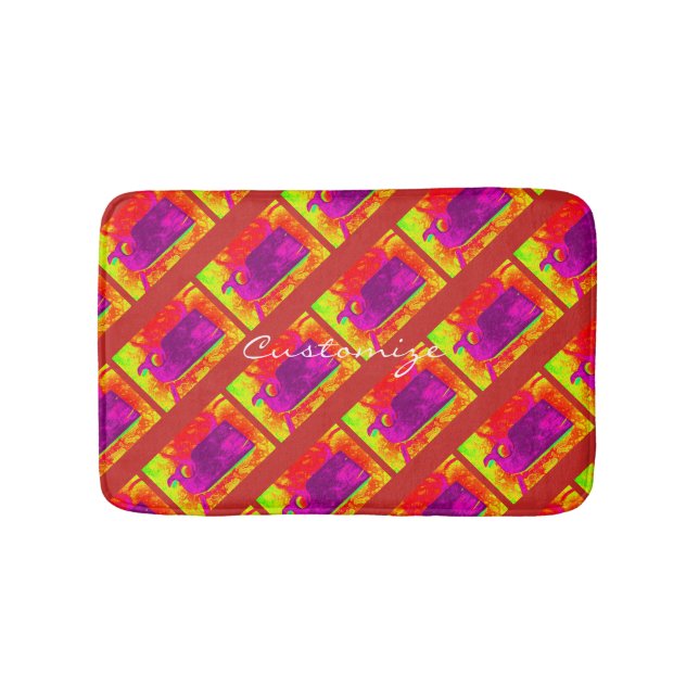 Tapis De Bain baleines violettes jaune Thunder_Cove (Devant)