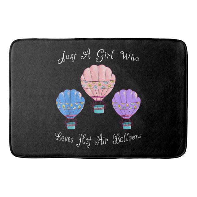 Tapis De Bain Ballon à Air Chaud Mignon Amusant (Devant)