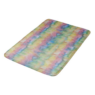 Tapis De Bain Bande arc-en-ciel teinte à la main