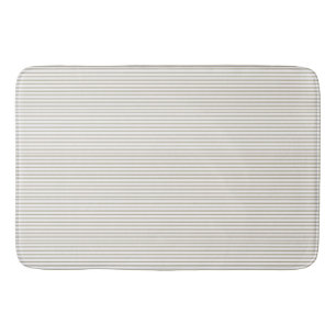 Tapis De Bain Bande de cueillette beige et blanche