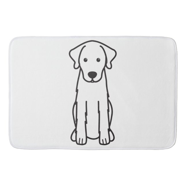 Tapis De Bain Bande dessinée de chien d'Akbash (Devant)
