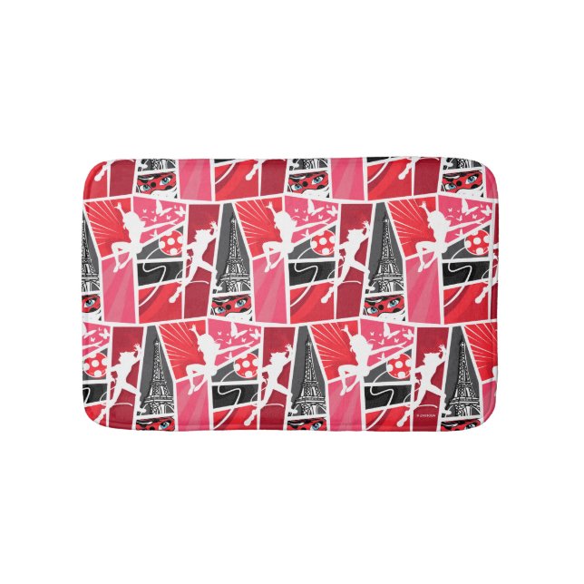 Tapis De Bain Bande dessinée Miraculaire Ladybug Paris Motif (Devant)