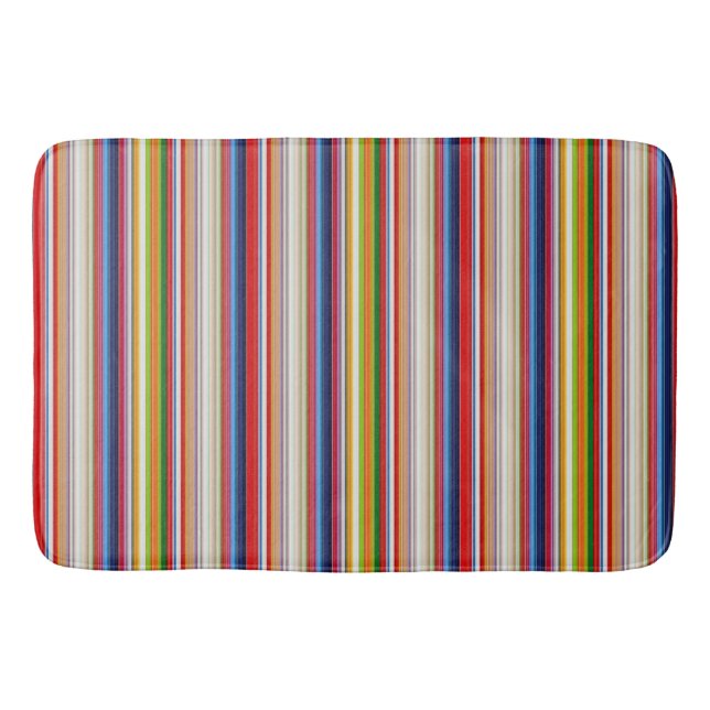 Tapis De Bain Bandes chaudes et colorées (Devant)