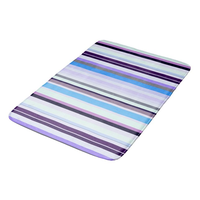 Tapis De Bain Bandes colorées (Angle)