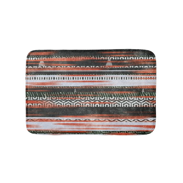 Tapis De Bain Bandes ethniques tribales : conception du tapis. (Devant)