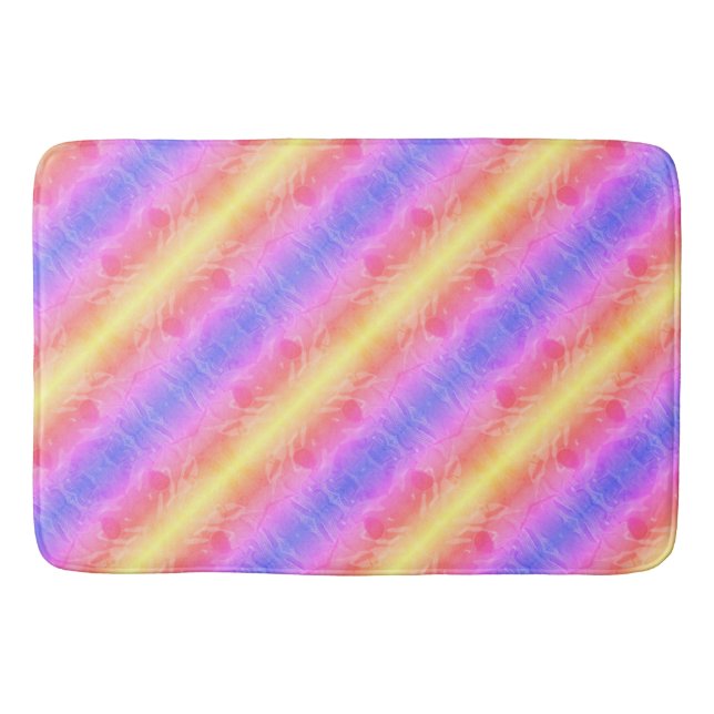 Tapis De Bain Bandes pastel abstraites (Devant)