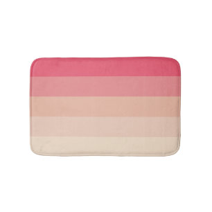Tapis De Bain Bandes pastel roses