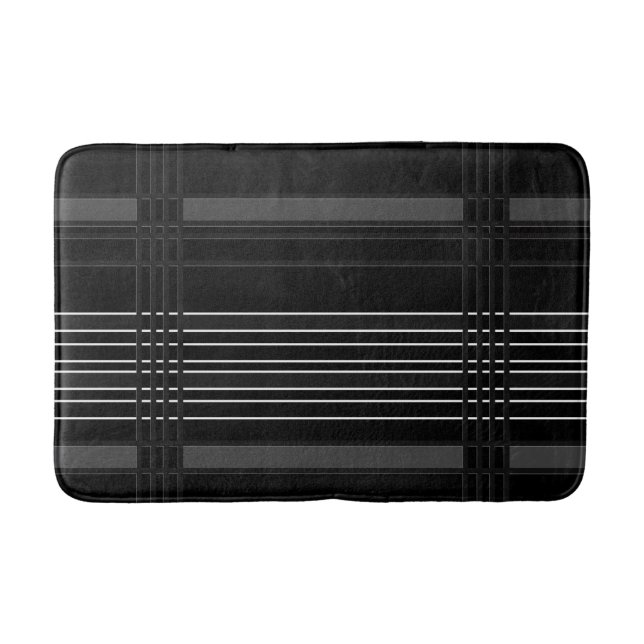 Tapis De Bain Bandes verticales grises (Devant)