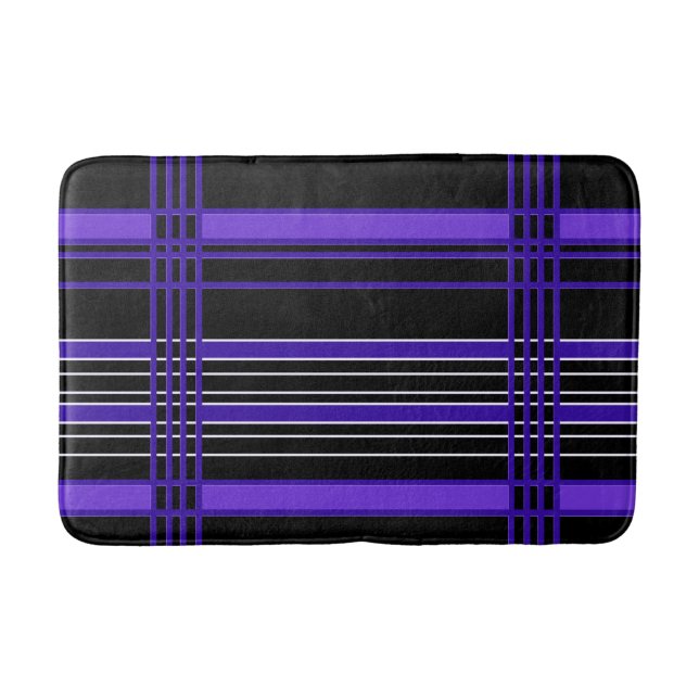 Tapis De Bain Bandes verticales violettes (Devant)